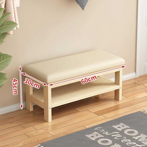 Banc d'assise avec étagère à chaussures et rangement