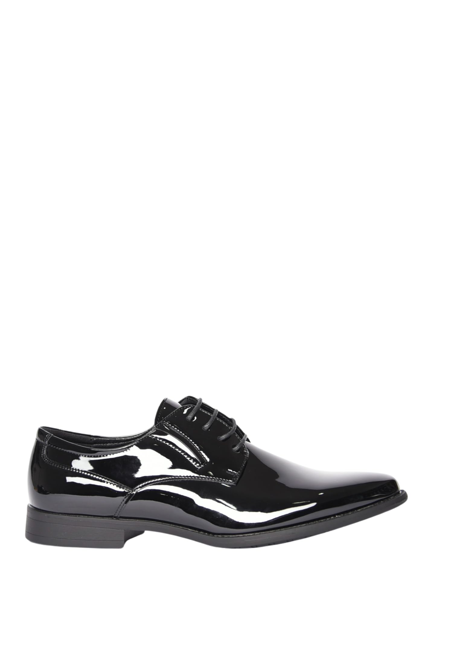 Scarpe Uomo Eleganti Lucide Inglesine Derby con Lacci Verniciate