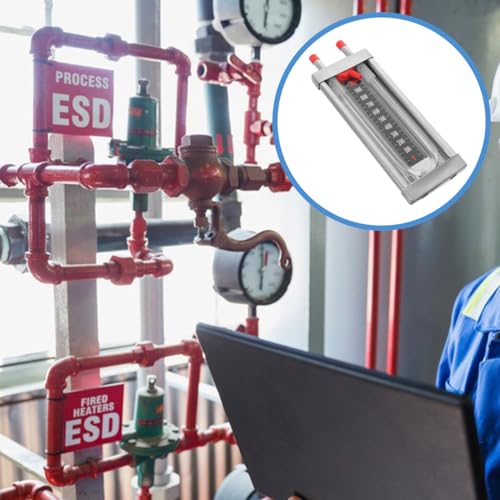 iplusmile U-Rohr-Manometer Mit Edelstahlgehäuse 0-1000 Pa Präziser Wasserdruck Messgerät Vakuumröhrentester Für Labor Und Haushalt