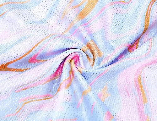 Image of Domusgo Toddler Leotard Gymnastics Long Sleeve, Sparkly Tumbling Dance Leotards for Baby Girls Kids Teens 2-14 Years