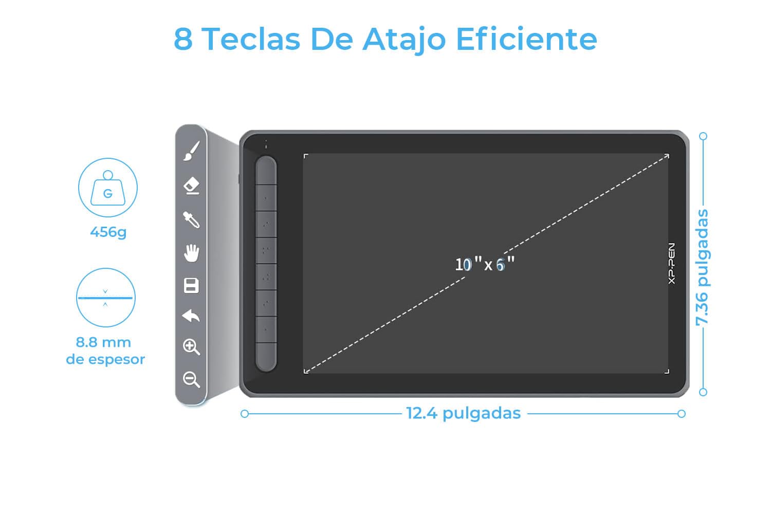 XP-PEN Deco LW Tableta Gráfica Dibujo Digital Inalámbrica con Lápiz X3 | Tableta Digitalizadora Portátil Compatible con Windows, Mac, Android, Chrome OS y Linux, Negro
