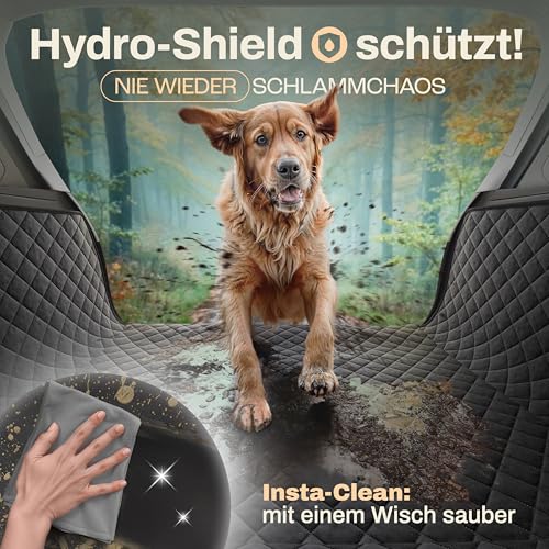 HELDENWERK Kofferraumschutz Hund gesteppt mit Seiten- und Ladekantenschutz I Hundedecke Auto Kofferraum Wasserdicht & Kratzfest I Universal Kofferraum Schutzmatte für Hunde