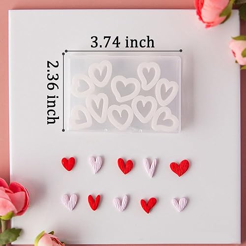 Miniatura 3 de Mini cortadores de arcilla polimérica de corazón, kit de fabricación de aretes de arcilla para el día de San Valentín, cortadores de aretes de