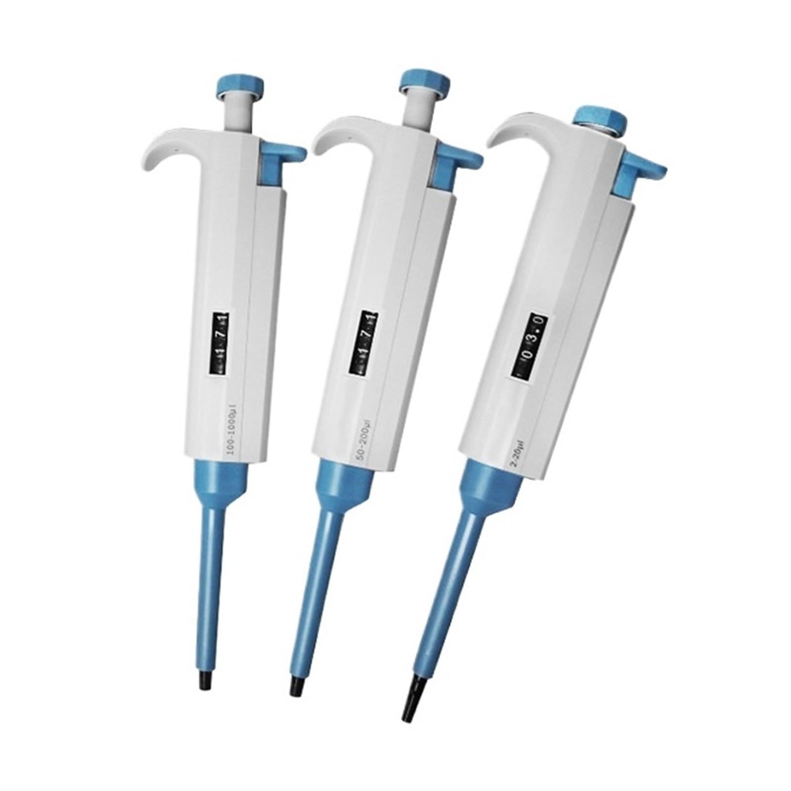 Pipette 5 Stück Laborpipette, Wirtschaftliche Mikropipette, Einstellbares Volumen, Einzelkanal, Manuell, 0,1 Bis 1000 UL für Labor(0.5-10ul)