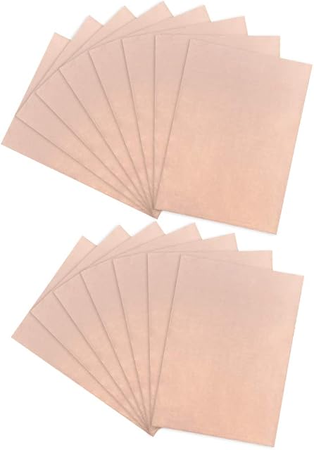 FOROREH 15 Pcs Single Sided Copper Clad Laminate PCB Circuit Board Plate Circuit Board 7 x 10 cm