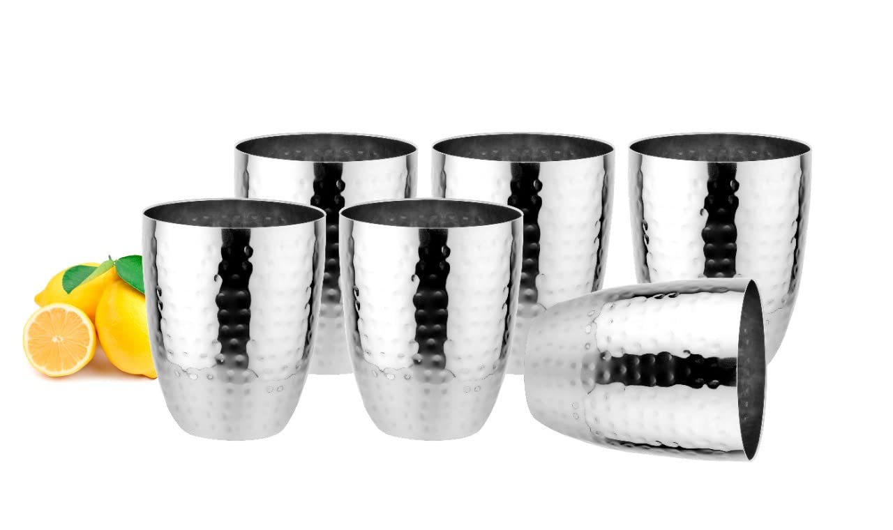 Buy METINOX Water Glass HMRD Set of 6 PC Online at Low Prices in India ...