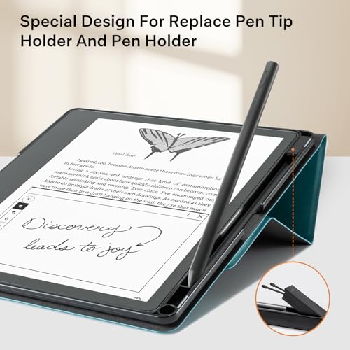 Image of CoBak Case for Tablet Reader - All New PU Leather Cover with Auto Sleep Wake Feature for Tablet Reader 10.2 inch 2022 & 2024 Released with Pen Holder (not Compatible with Remarkable),MintGreen