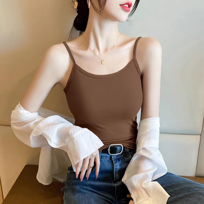 Women's Camisole Modal Tank Top Spaghetti Strap Undershirt3