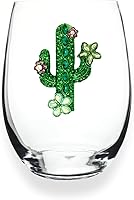 Vista 8 de THE QUEENS' JEWELS Copa de vino con tallo con joyas de rosa amarilla, 21 onzas, única para mujeres, cumpleaños, bonita, divertida, sin pintar