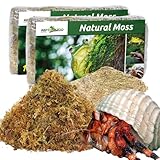 REPTI ZOO 7OZ Sphagnum Moss for Reptiles, 200g Natural Moss Substrate for Reptile & Amphibian | Terrarium Tank Forest Moss Bedding for Snakes, Turtles, Frog, Hermit Crab