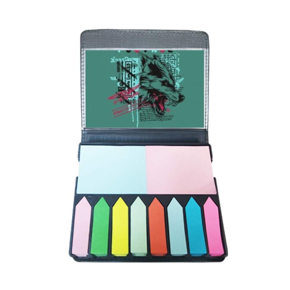 Note autoadhésif loup street art marqueur page couleur graffiti bloc-notes repositionnable - 5