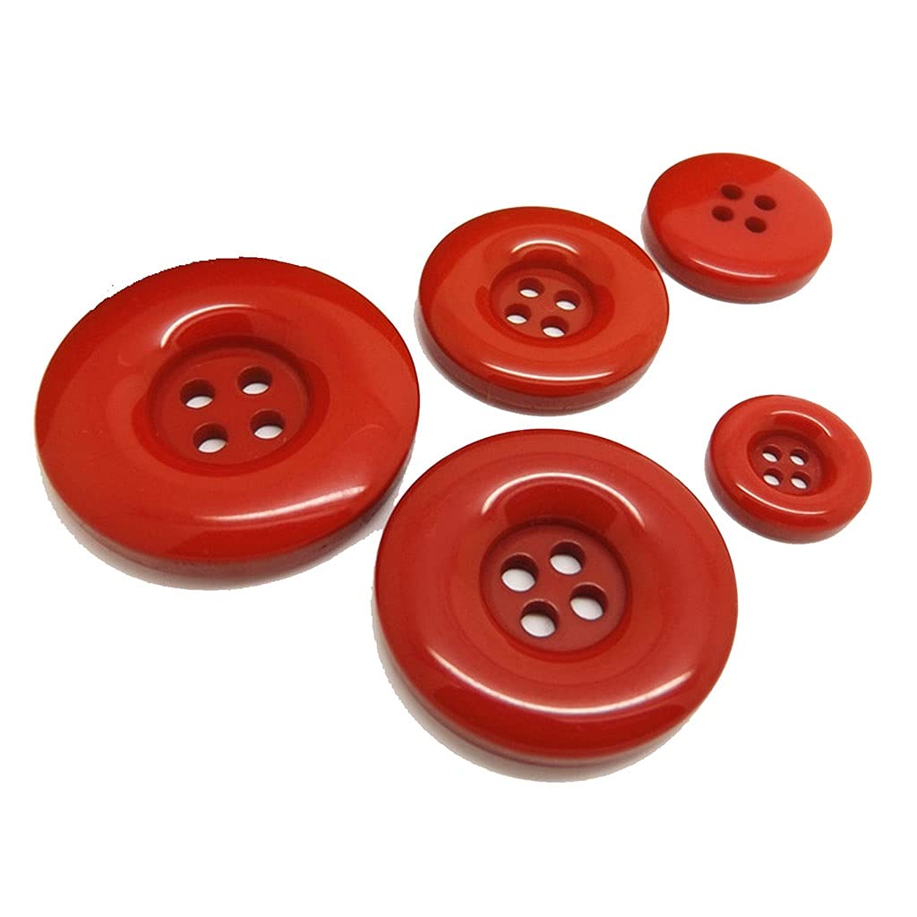 Anwuyang Scarlet Kouzi 4 Hole Plastic Resin Round Buttons, 15Mm 20Mm 25Mm 30Mm 34Mmblack White Button For Diy Sewing Scrapbooking, 50Pcs (Color : Size : 25Mm)