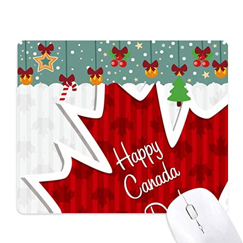 Tapis de souris texture feuille d'érable en caoutchouc résistant motif Canada Day