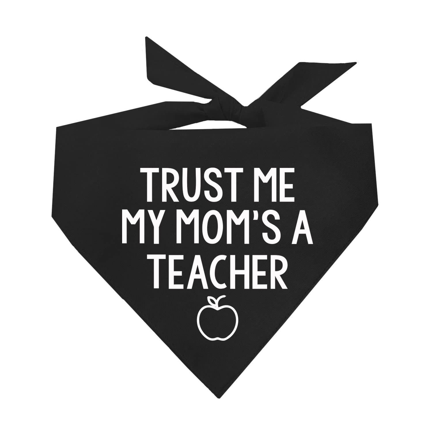 Trust Me My Mom's A Teacher Dog Bandana (96 Black, X-Small)