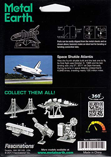 Fascinations Metal Earth Space Shuttle Atlantis 3D Metal Model Kit - Image 7