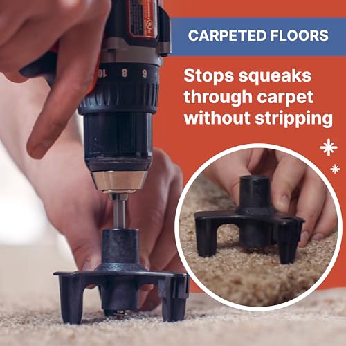 image for SQUEEEK NO MORE Squeaky Floor Repair Kit for Hardwood, Carpet, Vinyl &