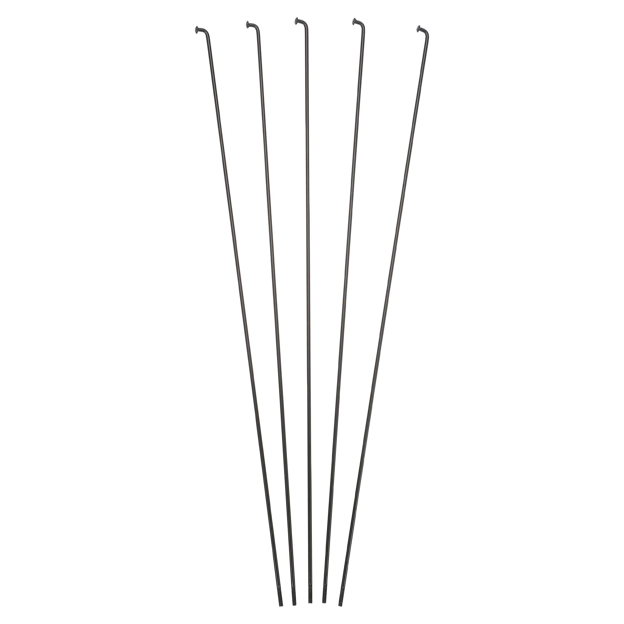 X AUTOHAUX 12 Pcs 14G J Bend 284mm Bike Bicycle Spokes with Nipples Black, 284 mm - Image 4