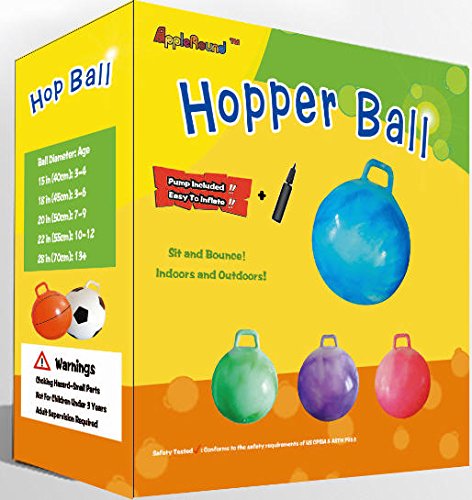 image for AppleRound Hippity Hoppity Hopball with Pump – Bouncy Exercise Ball 
