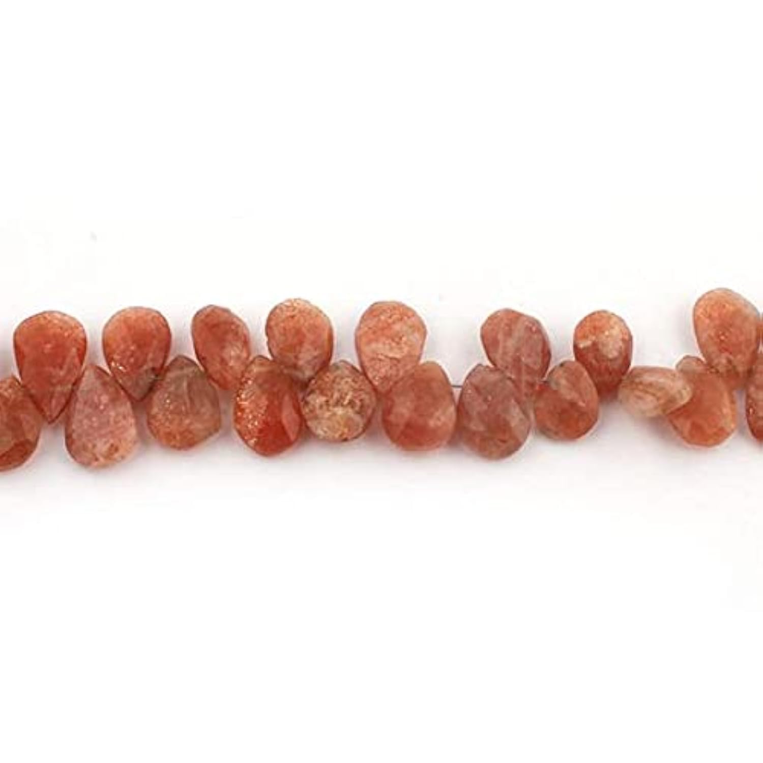 Briolettes Pierre de Soleil de qualité supérieure en forme drop pour joaillerie SB1445