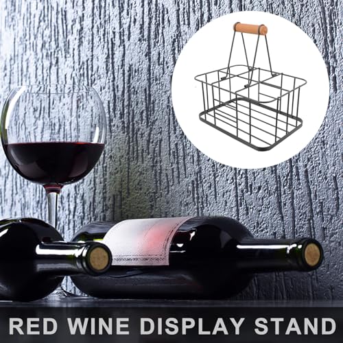 Soporte para botellas de vino rojo BESPORTBLE en hierro miniatura 3