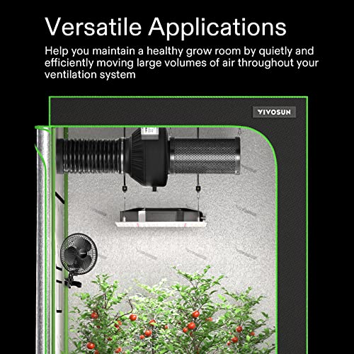 Vivosun 6 Inch Air Carbon Filter Smelliness Control With Australia Virgin Charcoal For Inline Fan, Grow Tent Smelliniss Scrubber, Pre-Filter Included, Reversible Flange 6"X 18", Black #TOP6