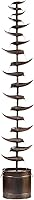 Alpine 70" Tiered Leaf Metal Water Fountain - Indoor Outdoor Rustic Silver Floor Fountain with Pump