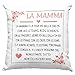 Cuscino La Mamma con dedica. Idee regalo Mamma. Mamma gadget compleanno Regalo per Mamma - con Imbottitura (Bianco, 40_x_40_cm)