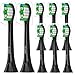 WENS Cabezales de Cepillo de Dientes de Repuesto Compatible con Philips Sonicare, Recambio Cepillo Compatible con 3100 4300 ProtectiveClean 9000, 8 Negro