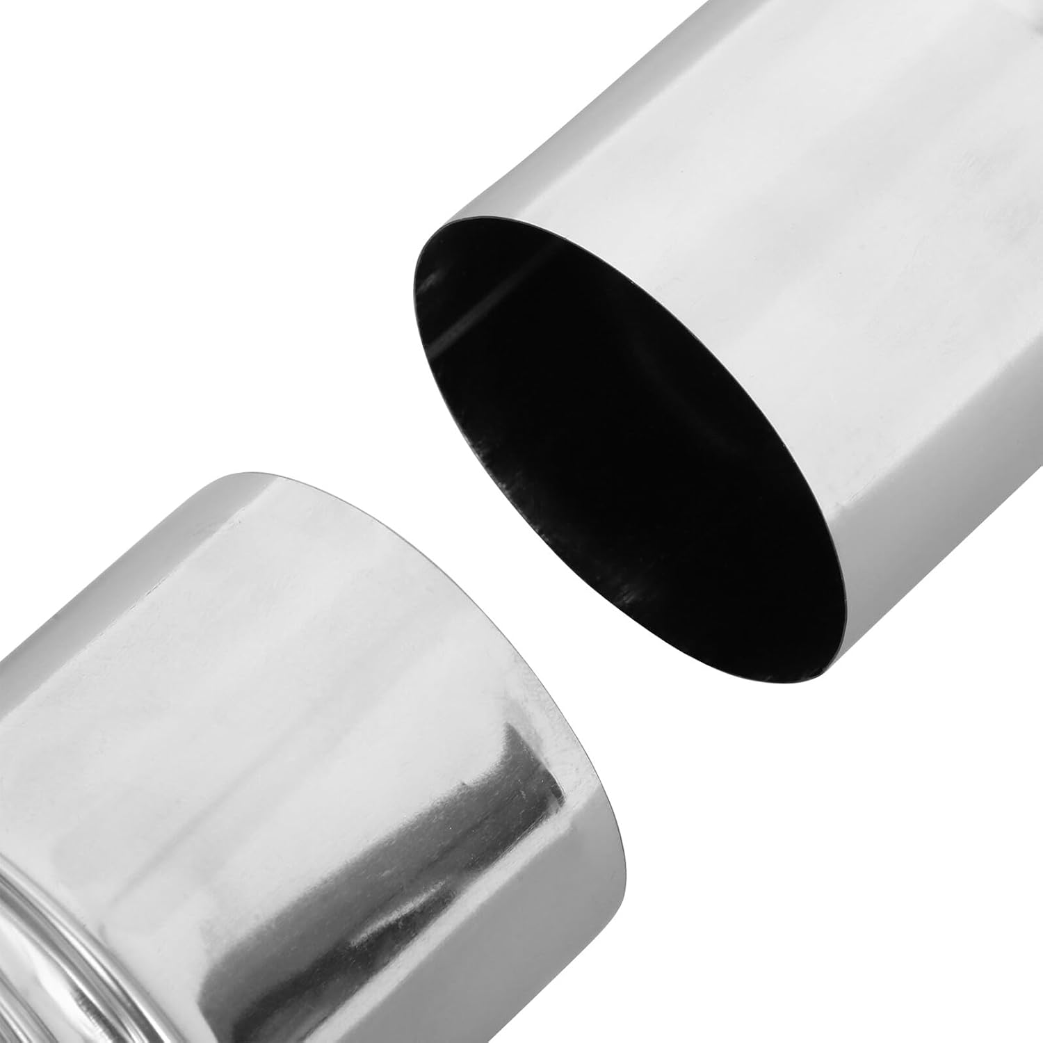 2pcs Stainless Steel Chimney Flue Pipe Set 60mm Straight Tube with 45° Elbow for Camping Stove and Outdoor Wood Stove Replacement Parts