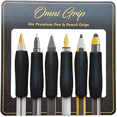 Chrome Cherry Omni Grip 6 Pack with Pen and Pencil Comfort Grips Cover