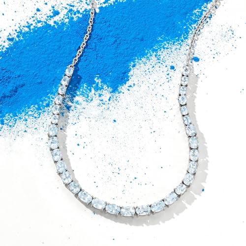 Ross-Simons 8.80 ct. t.w. Aquamarine Graduated Necklace in Sterling Silver3