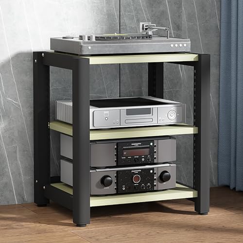 XingLi Home Stereo Rack System, Heavy Duty Audio/Video Component Cabinet for Living, Gaming and Recording Rooms, 60x50x64cm(Color:C)