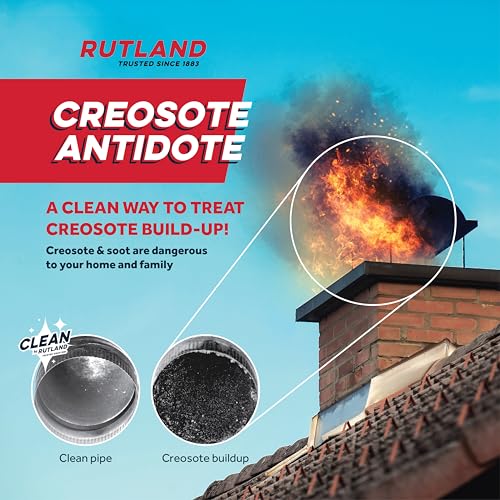 Rutland Creosote Antidote™ - Triple Power Remover Fire Logs - USA-Made Fireplace Cleaner & Chimney Sweeping Log - Premium Creosote Remover 2-Pack, 2.5 lbs Each Firelog - Image 4