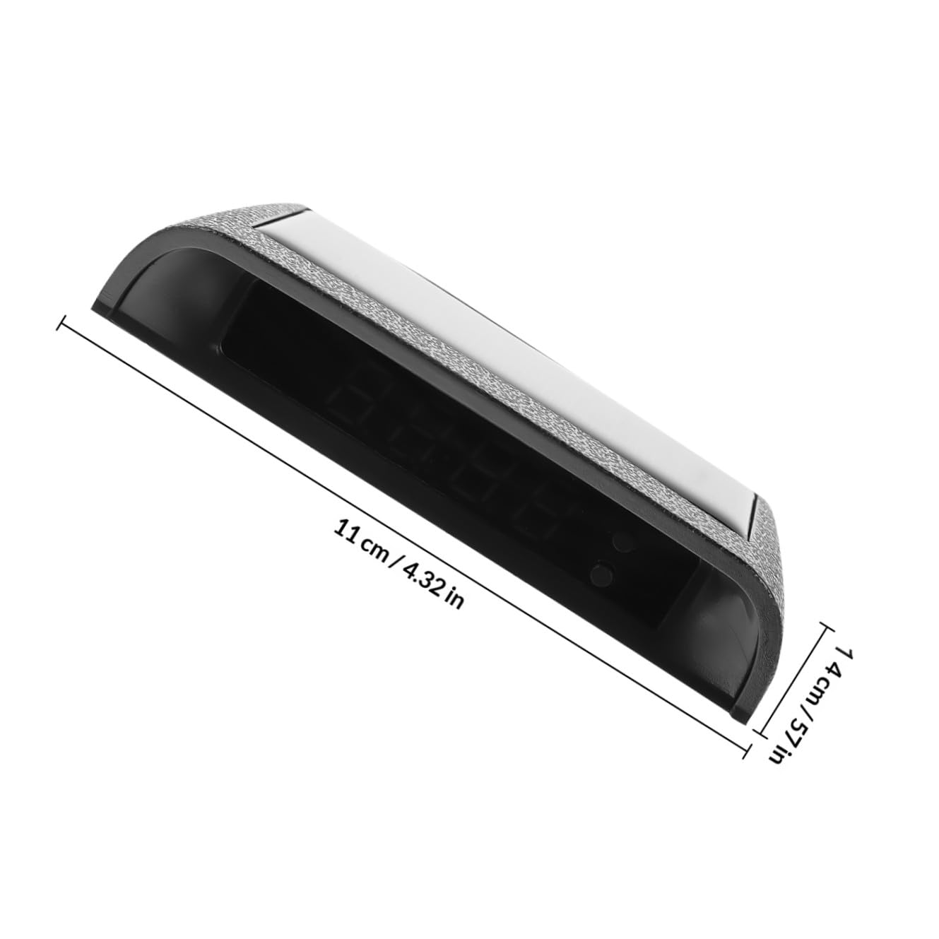 GLEAVI Reloj de Coche Termómetro Digital, Alta Precisión, Pantalla Luminosa, para Salpicadero, Accesorio Interior Abs Negro,