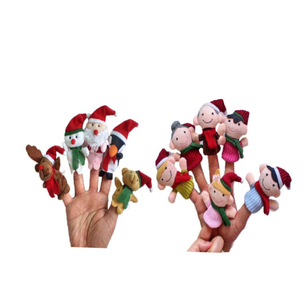 Toyvian 33 Piezas Muñeca De Dedo De Dibujos Animados Marionetas De Dedo para Niños Muñeca De Dedo para Niños Juguete De Animales Munecas Muñecos Bonecas Navidad Marioneta De Dedo