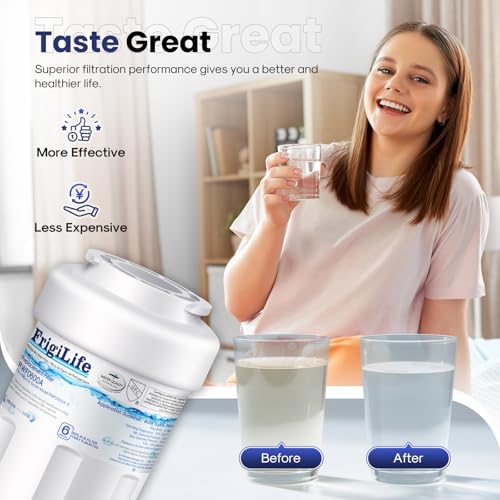 FRIGILIFE RWF0600A Water Filter Replacement for GE MWFP, MWFA, MWFAP, MWFINT, GWF, GWFA, HWF, HWFA, HDX FMG-1, Smartwater, WFC1201, GSE25GSHECSS, 197D6321P006，3 Pack - Thumbnail 7