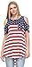 Zoozie LA Women's American Flag Shirt Patriotic Tank Tops Regular And Plus Size