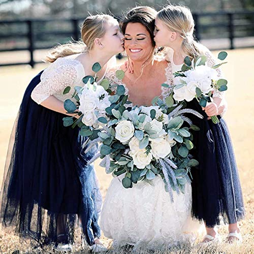 Image of Topmaker Flower Girl Dress for Toddler Baby Girls,Lace Tulle Dress for Wedding,Birthday Party,Photoshoot,Special Occasion