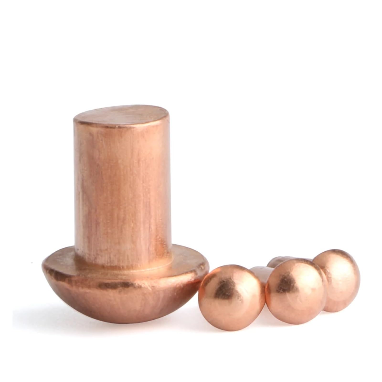 Nity aluminiowe z okrągłą głowicą, Nity miedziane z łbem kulistym, łeb stożkowy, GB867, zestaw 8 szt., rozmiary od M1,5 do M8(45mm,M6 (5Pieces))