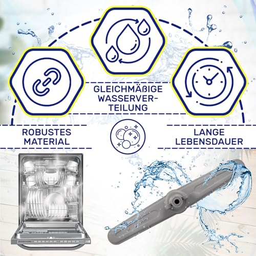 Geschirrspüler Sprüharm Unten mit dem Originalcode 1515200100 1515200200 für Beko für Blomberg C00312999 für Indesit 481236068823 für Whirlpool – Garantie 10 Jahre - MONTERAL