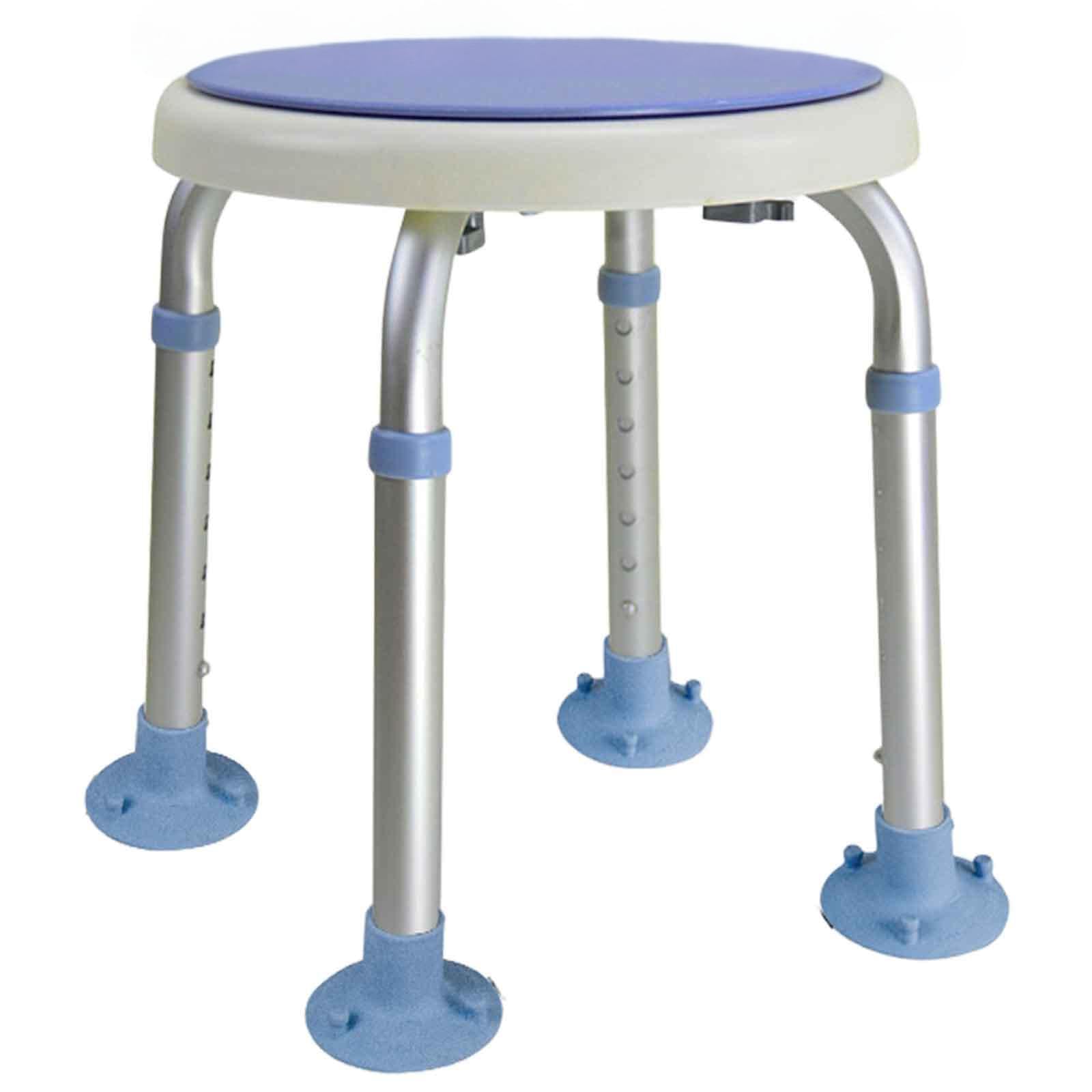 Herramienta-Free Assembly Ajustable giratoria Ducha Taburete y bañera Asiento con Anti-Deslizamiento de Goma Consejos, Taburete de Ducha para Ancianos, discapacitados,Suction Cup Type