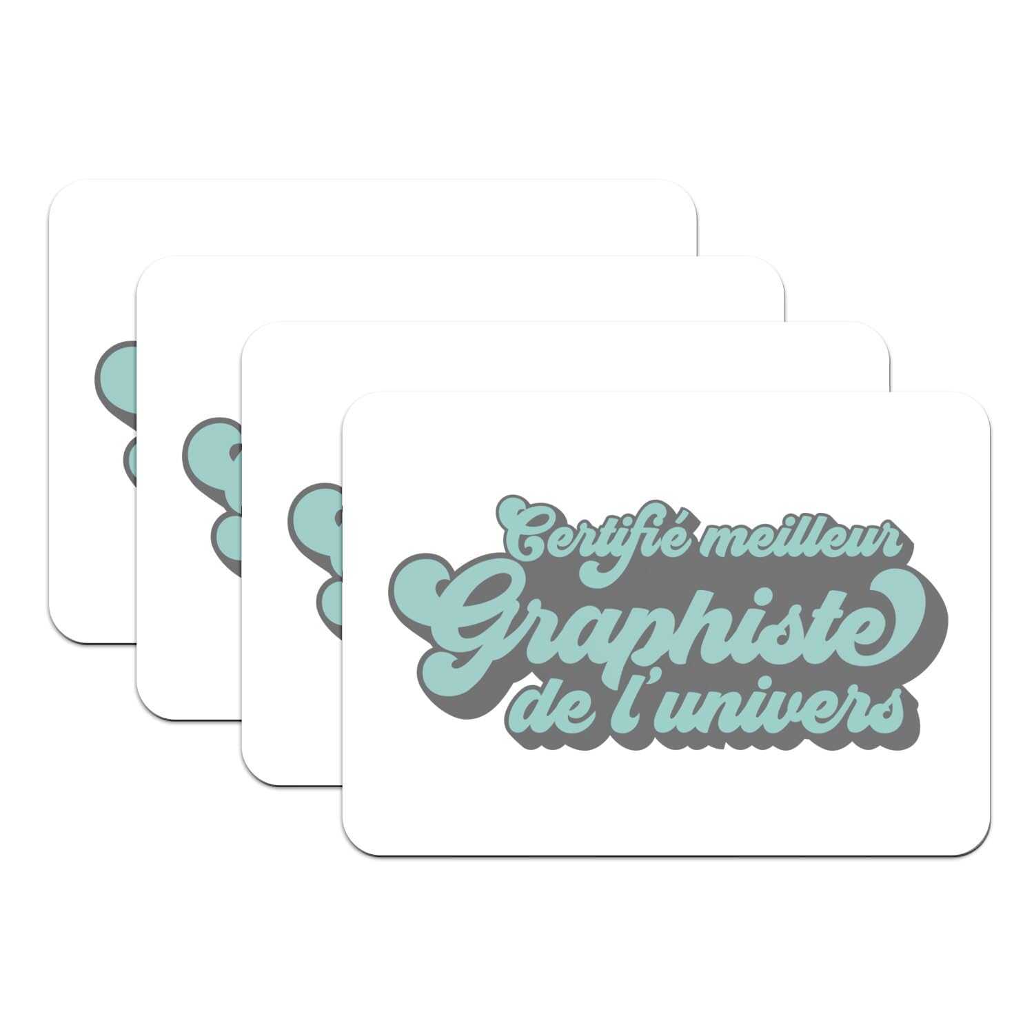 Set de table univers graphisme blanc pour protéger vos repas de créatifs