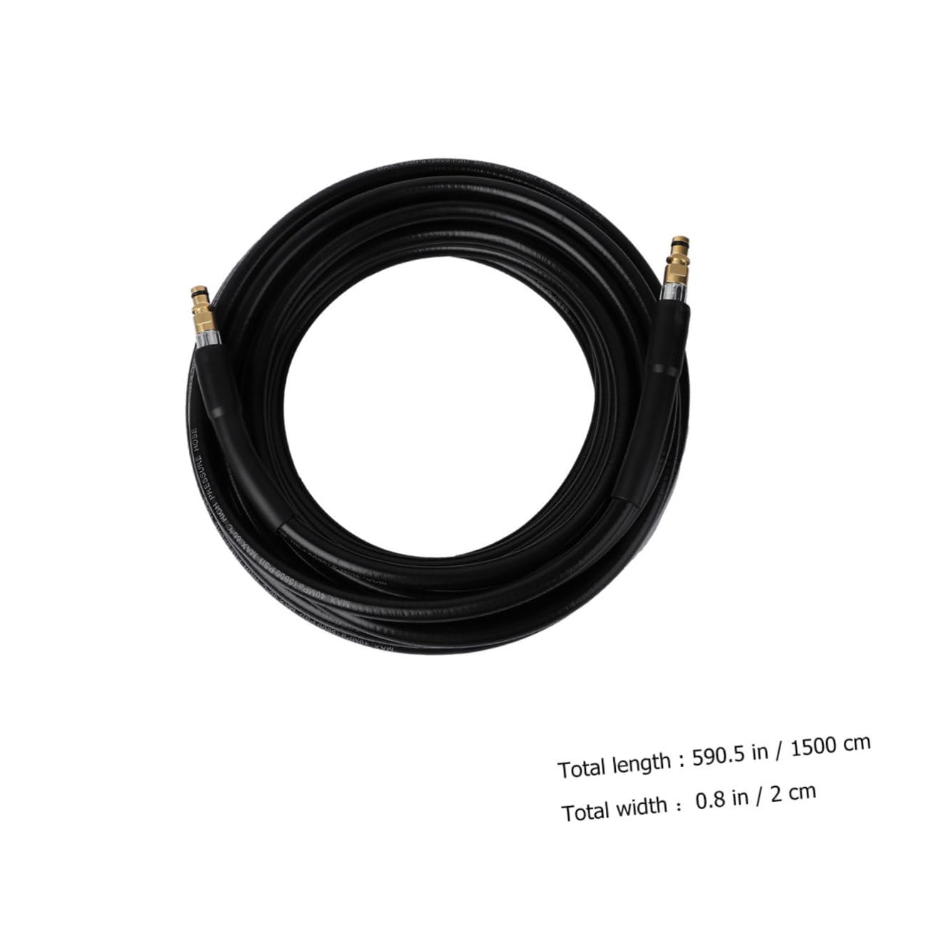 Toyvian Tuyau en Caoutchouc Résistant au Pliage 15m pour Nettoyeur Haute Pression, Raccord Femelle Couleur Aléatoire pour Nettoyage de Voiture et Usage Eau Froide