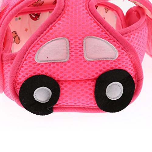 Boné de segurança para bebês e crianças com arnês Fityle ajustável, Pink sloths, 17x16x12cm