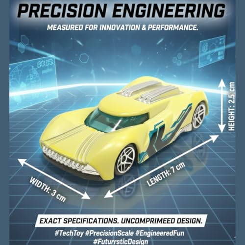 Image of GENIE'S TOY BUS Color Changing Die-Cast Racing Car I 1:64 Scale Temperature Sensitive Paint Sports Car I Change Color with Water I Kids Collectible Toy for Ages 3+ I Best Birthday Gift for Kids