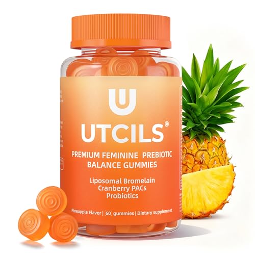 Liposomal Premium Feminine Balance Gummies Advanced Womens Probiotic Gummies with Bromelain & Cranberry PACs - Triple-Targeted pH Balance Support 30B CFU Shelf-Stable Sugar Free 60 Count