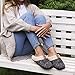 ULTRAIDEAS Women's Comfy Memory Foam Slippers Fuzzy Wool-Like Plush Fleece Lined House Shoes w/Indoor, Outdoor Non-Slip Rubber Sole (9-10, Meteorite Grey)