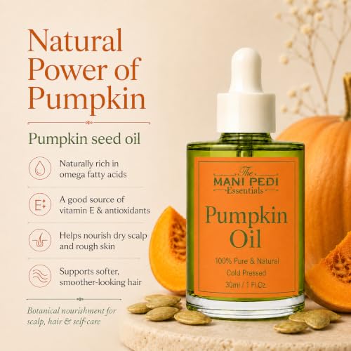 Image of TMPE Pumpkin Seed Oil for Hair Growth & DHT Blocking - Cold Pressed Pumpkin Seed Hair Oil for Scalp Health, Dandruff & Thicker Hair - 30ml