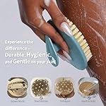 2 Pack Body Brushes Gentle Exfoliating Shower Bath Brush, Soft Bristle Scrubber for Sensitive Skin Women Men, Non-Slip Hand-Clip, Durable and Long Lasting (Blue+Gray) - Image 2