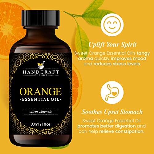 Handcraft Sweet Orange Essential Oil - 100% Pure And Natural - Premium Therapeutic Grade Essential Oil For Diffuser And Aromatherapy – 1 Fl Oz #TOP2